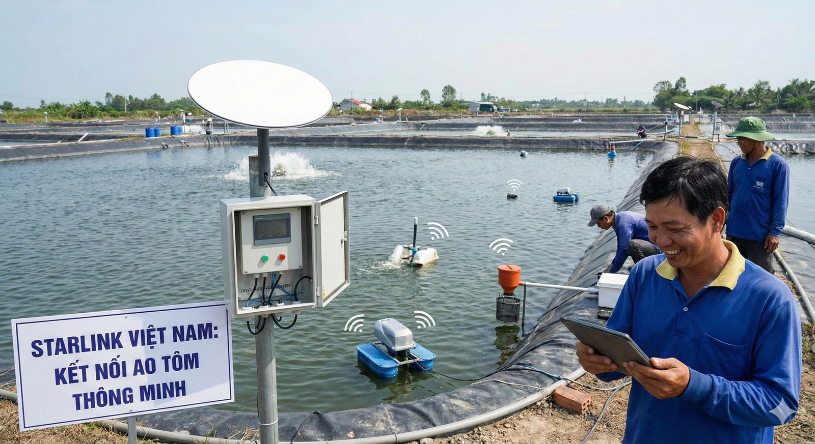 Starlink Phủ Sóng tại Việt Nam: Cú Hích Tự Động Hóa Cho Mọi Ao Tôm